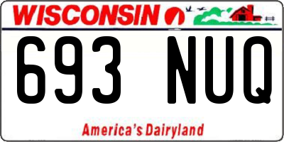 WI license plate 693NUQ