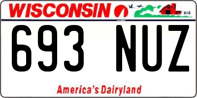 WI license plate 693NUZ