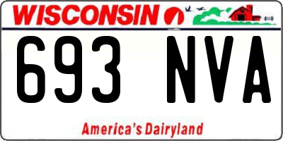WI license plate 693NVA