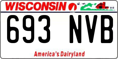 WI license plate 693NVB