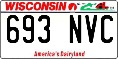 WI license plate 693NVC