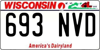WI license plate 693NVD