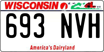 WI license plate 693NVH