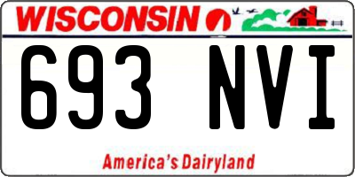 WI license plate 693NVI
