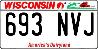 WI license plate 693NVJ
