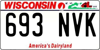 WI license plate 693NVK