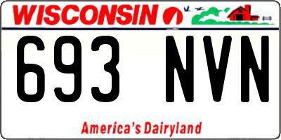 WI license plate 693NVN