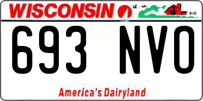 WI license plate 693NVO