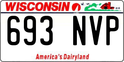 WI license plate 693NVP