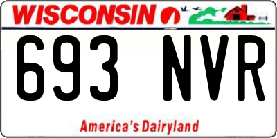 WI license plate 693NVR