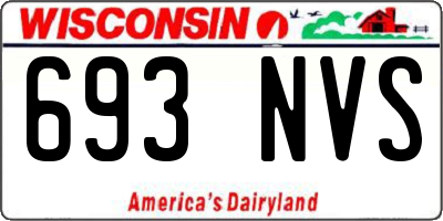 WI license plate 693NVS