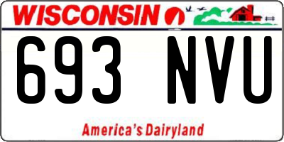WI license plate 693NVU