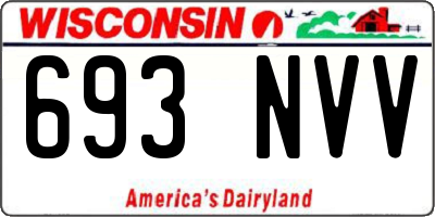 WI license plate 693NVV