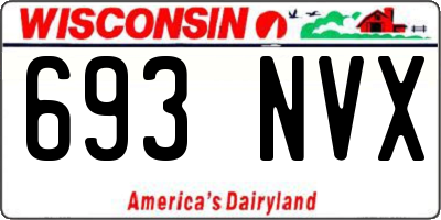 WI license plate 693NVX