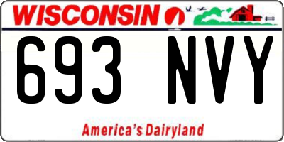 WI license plate 693NVY