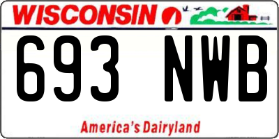WI license plate 693NWB