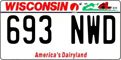 WI license plate 693NWD