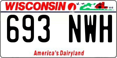 WI license plate 693NWH