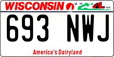 WI license plate 693NWJ