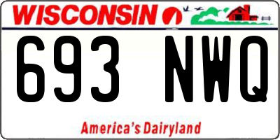 WI license plate 693NWQ