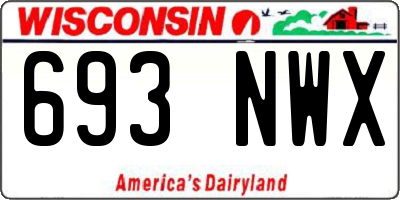 WI license plate 693NWX