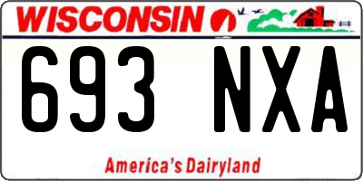 WI license plate 693NXA
