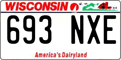 WI license plate 693NXE