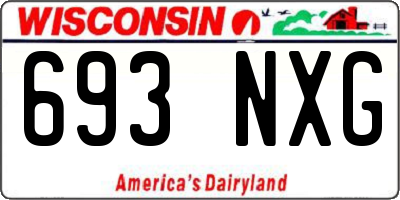 WI license plate 693NXG