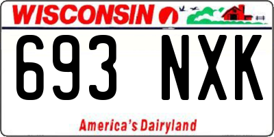 WI license plate 693NXK