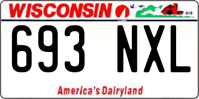 WI license plate 693NXL