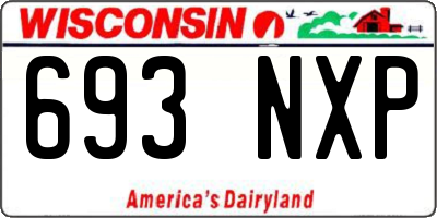 WI license plate 693NXP