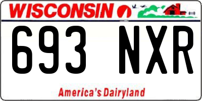 WI license plate 693NXR