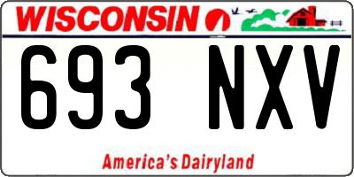 WI license plate 693NXV