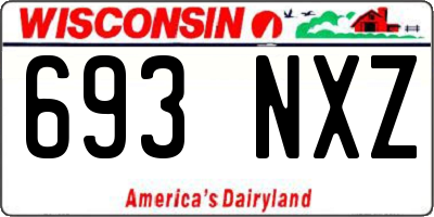 WI license plate 693NXZ