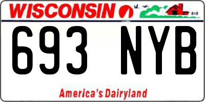 WI license plate 693NYB