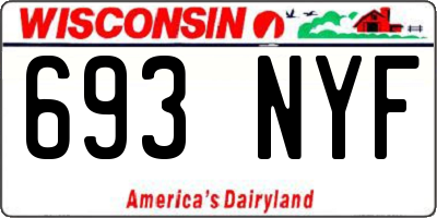 WI license plate 693NYF