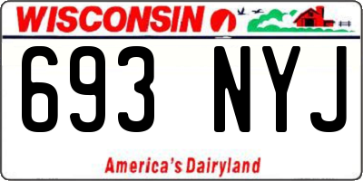WI license plate 693NYJ