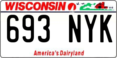 WI license plate 693NYK