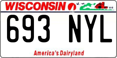WI license plate 693NYL