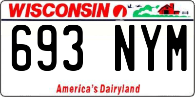 WI license plate 693NYM