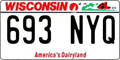 WI license plate 693NYQ