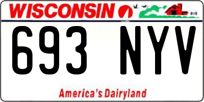 WI license plate 693NYV