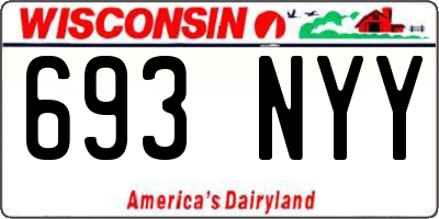 WI license plate 693NYY