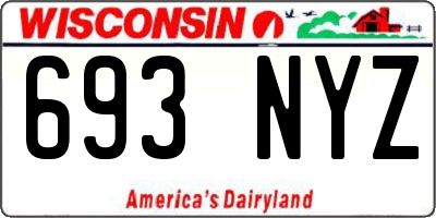 WI license plate 693NYZ