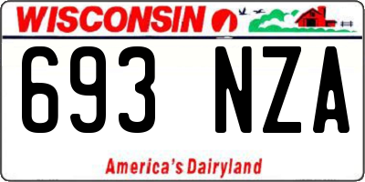 WI license plate 693NZA