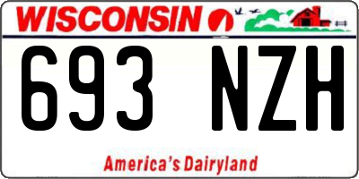 WI license plate 693NZH