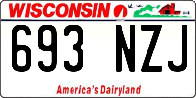 WI license plate 693NZJ
