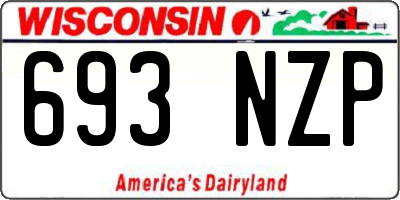 WI license plate 693NZP