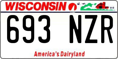 WI license plate 693NZR
