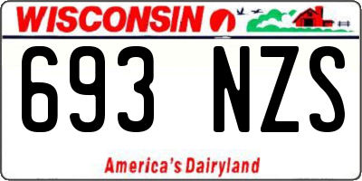 WI license plate 693NZS